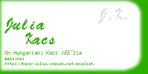 julia kacs business card